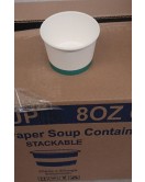 8oz White paper Soup Container 500 Per Case (replacment for genpak 8c)