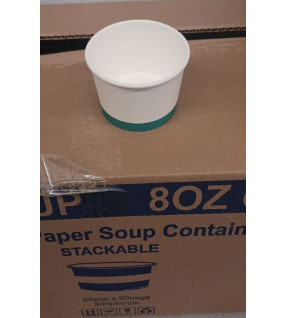 genpak 12c ,12oz White Paper round Container 500 Per Case (replacement for 12c foam)