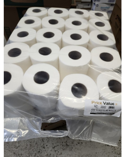 Price Value Toilet Paper 420 sheets 40 Rolls Indvidually Wrapped 