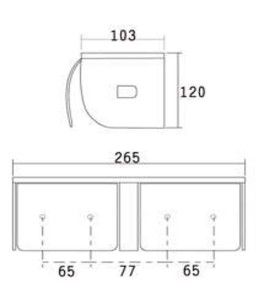 Double Toilet Tissue Holder w/ Shelf