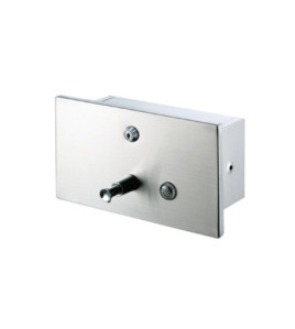 Recessed Soap Dispenser with key Vol. 1200ml stainless steel