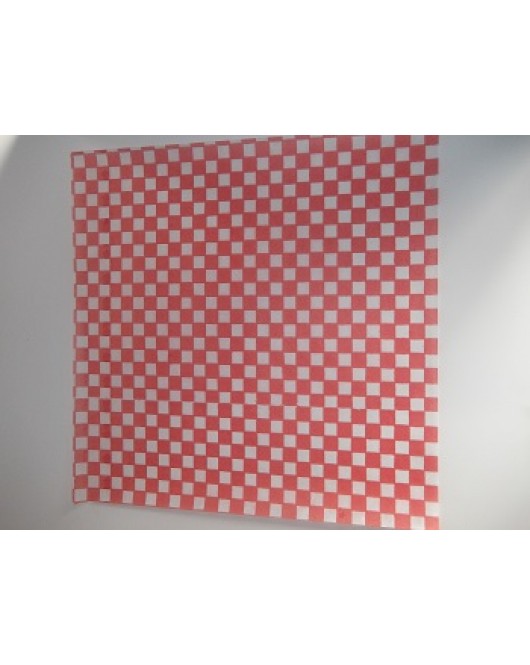 14 x 14 Red Checkered Sandwich Wraps 1000pcs / Box 