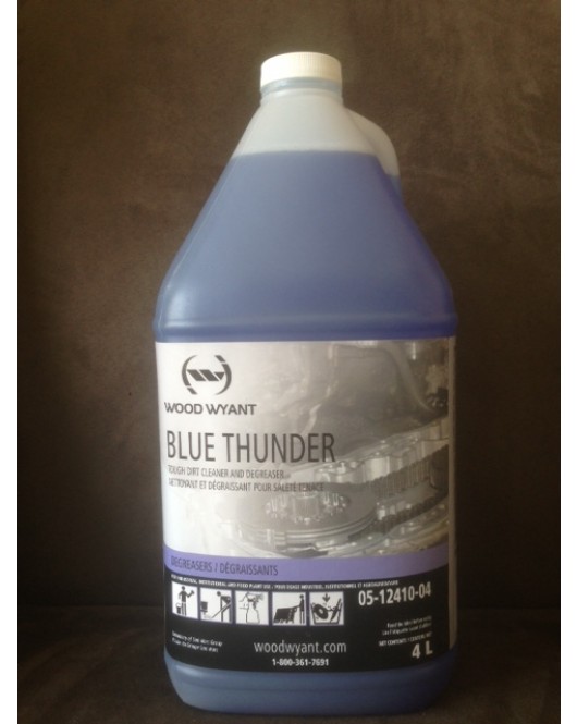 Wood Wyant: Blue Thunder Degreaser 4 Litres x 4 Bottles / Case