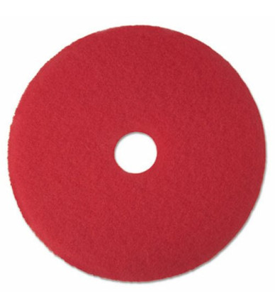 19" red buffing floor pads 5 per a case 
