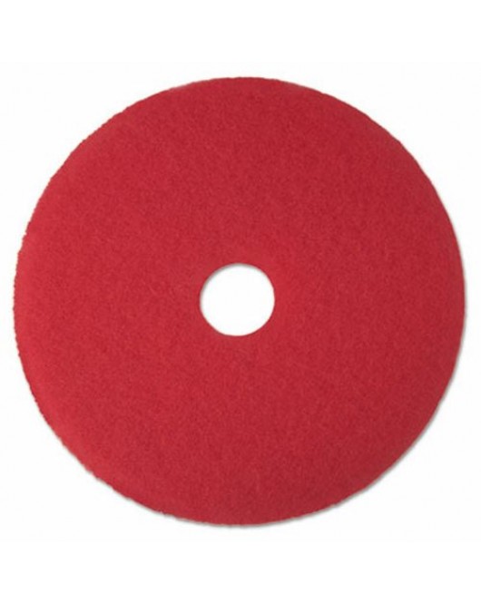 19" red buffing floor pad