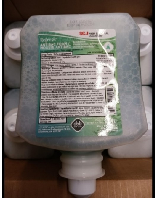 Deb skin care Refresh antibac foam soap by S C Johnson case of six one liter bottles (ANT1LCN)
