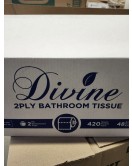 divine toilet paper case of 48 rolls , 420 sheets indviudually wrapped highest quality paper 