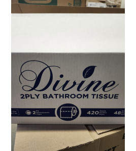 divine toilet paper case of 48 rolls , 420 sheets 