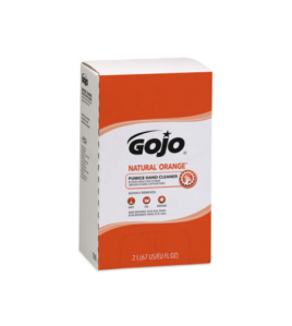 Gojo 7255-04 Natural Orange™ Hand Cleaner, Pumice,4 x 2 L, Refill, Orange/Citrus