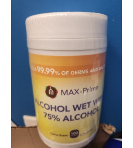 Max-Prime Disinfecting wipes 100 wipes