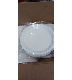 6.5" sugarcane round plates case of 500