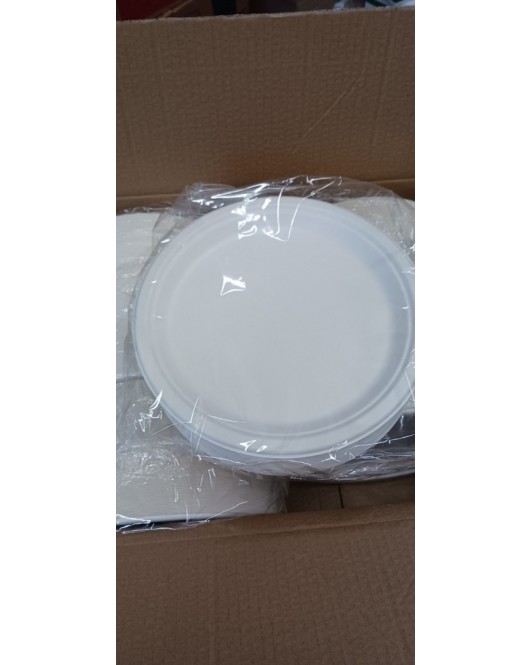 9" sugarcane round plates case of 500