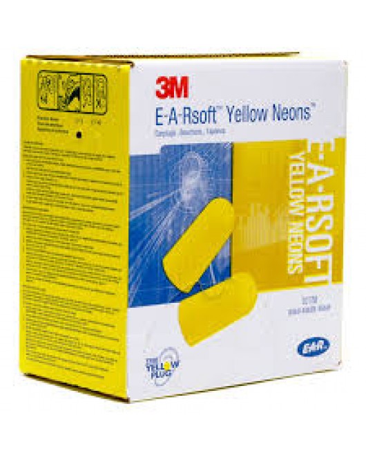 3M™ E-A-Rsoft™ Grippers™ Earplugs 312-6001, Corded (200 PAIRS PER BOX) :  Earplugs : Hearing Protection