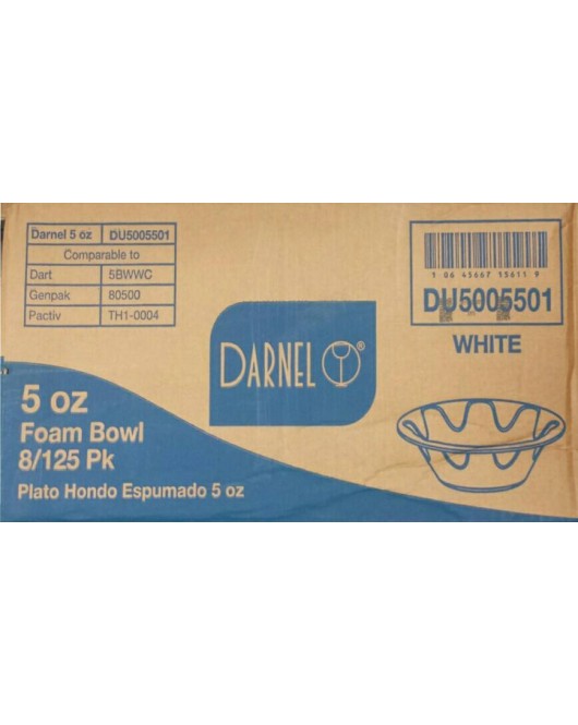 5 oz foam bowls (soup bowl style ) 1000 pcs Darnel 