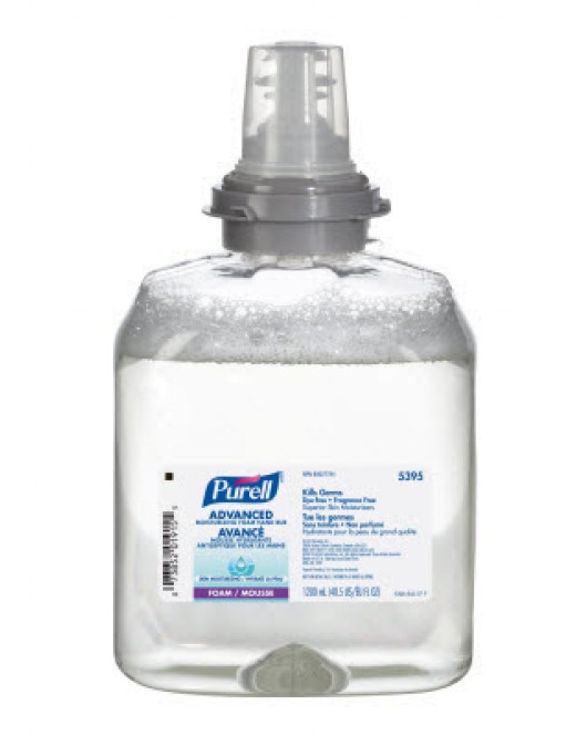 Purell 5395-02: Advanced Moisturizing Foam Hand Rub Fragrance Free 2 x 1200mL Bottles