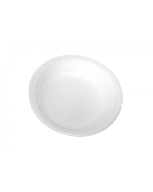 White 6.75" bagass round Plates 125 Pcs / Sleeve