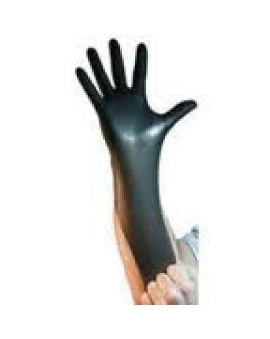 Tuff: Powder Free 4mil Black Nitrile Gloves 100 per / Box