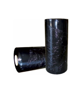14&quot; 320mm 16 mic 1500' Black Hand Pallet Wrap 4 Rolls Per Case 