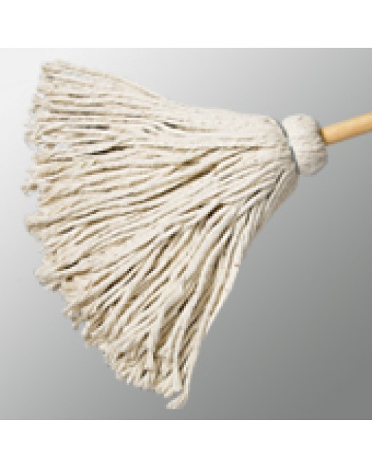 yacht mop cotton 10 oz , 48" wooded stick