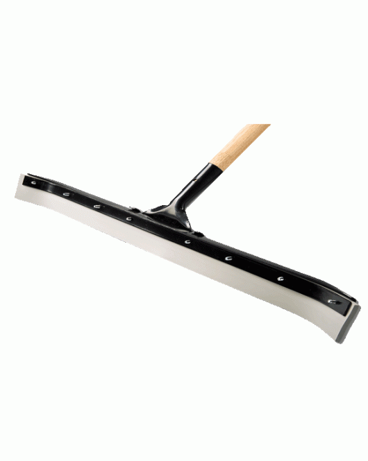 36" Heavy Duty Curved Floor Squeegee With 54" Tapered Wood Handle M2
