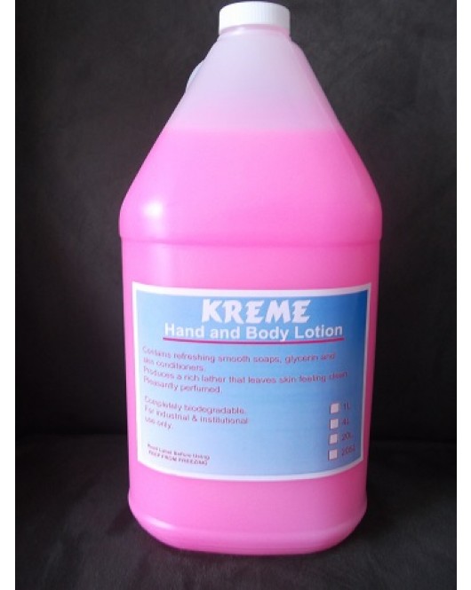 Sprakita: KREME Hand & Body Lotion 4x4 Litre Bottles