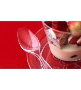 plastic clear soup spoon HW bistrot 1000 per a case 