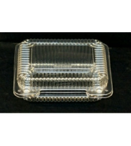 VEL-070 - 6.9&quot; x 5.9&quot; x 2.312&quot;, Small Clear Plastic Hinged Container, PET, 600/case