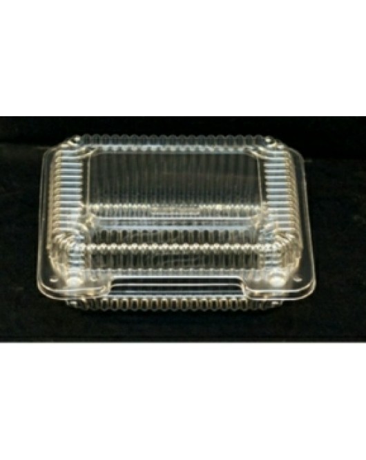 VEL-070 - 6.9" x 5.9" x 2.312", Small Clear Plastic Hinged Container, PET, 600/case