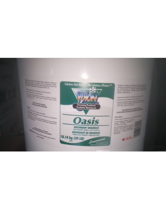 vision: Oasis absorbent granules - non powdering formula 40lb pail 