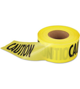Caution&quot;/ Barricade Tape 1,000&#x27; x 3&quot; Yellow &quot;Caution&quot; Tape 12 rolls per a case