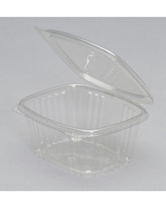 Genpak AD08 8 oz. Clear Hinged Deli Container - 200/Case