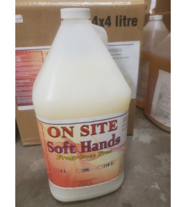On-site : fragrance free Liquid Hand Soap 4 x 4 Liter Bottles