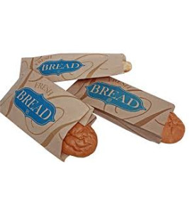 Fresh bread bags brown printed 1000 per a case 