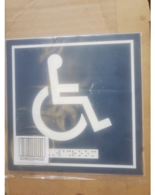 Frost 964 - Wheelchair Washroom Signage with Braille Emboss
