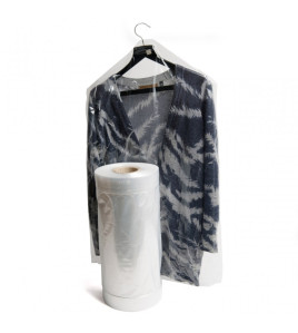 Garment poly roll &quot;42 x 4&quot; + 21&quot; , 23 lb