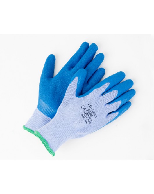 Cut and abrasion resistant RUBBER ON POLY/COTTON LINER GLOVES 12 pcs