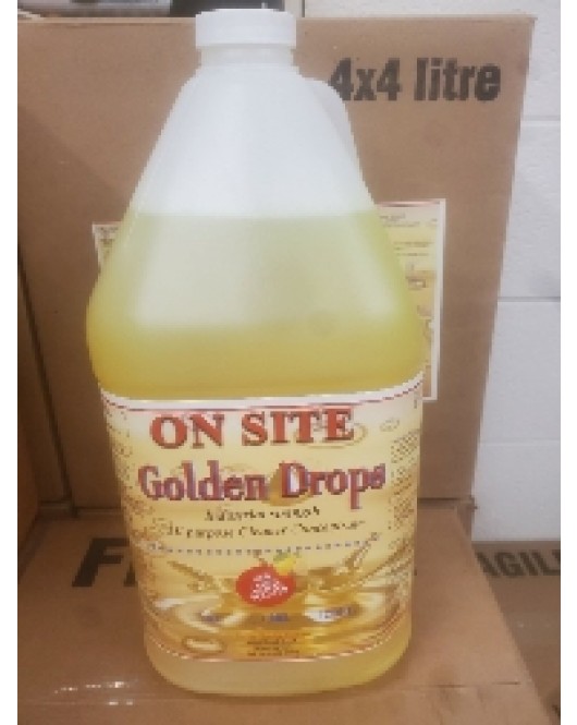 Golden drops Cleaner - Degreaser - Deodorizer - Concentrate 4 Litres Bottle