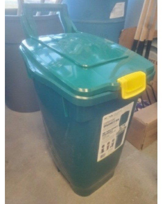 Food Waste Container w/Lock - 13 Gal, Green