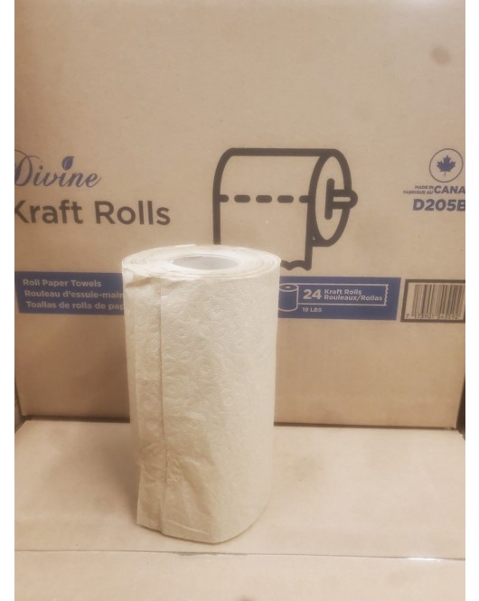 kraft paper towels 205 feet , 24 rolls