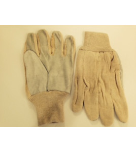 Man's Leather Palm With Knit Wrist Gloves 12pcs Per Bag