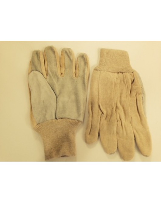 Man's Leather Palm With Knit Wrist Gloves 12pcs Per Bag