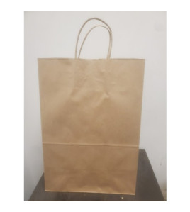 Paper Bag with Handle, Kraft (Shopping bags )13&quot; x 7&quot; x 13&quot;, , Twisted Handle, case of 250