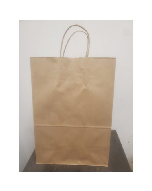 Paper Bag with Handle, Kraft (Shopping bags )13" x 7" x 13", , Twisted Handle, case of 250