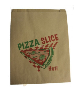 pizza slice bag stock design 500pcs brown 11x4 x16 