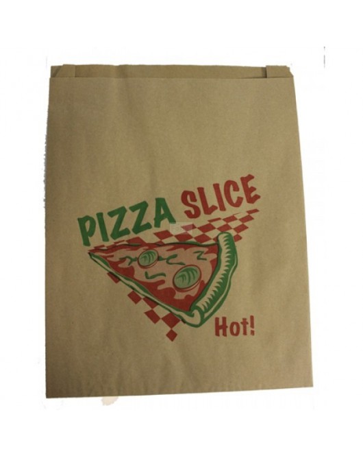 pizza slice bag stock design 500pcs brown 11x4 x16 