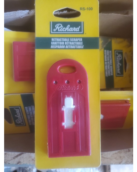 Retractable scraper plastic 