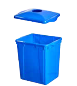 Lid for curbside recycle bin with hole for bottles and cans 16 gallon&amp; 22 gallons 