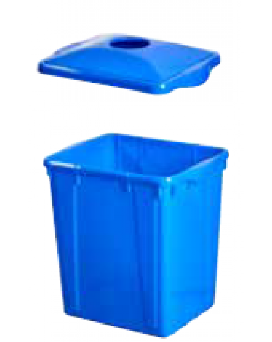 Lid for curbside recycle bin with hole for bottles and cans 16 gallon& 22 gallons 