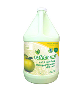 safeblend hand and body soap mango papaya 4 L bottle 