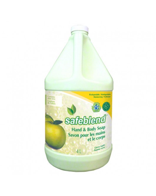 safeblend hand and body soap mango papaya 4 L bottle 